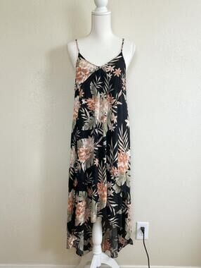 Billabong Floral High-Low Slip Dress Size S
